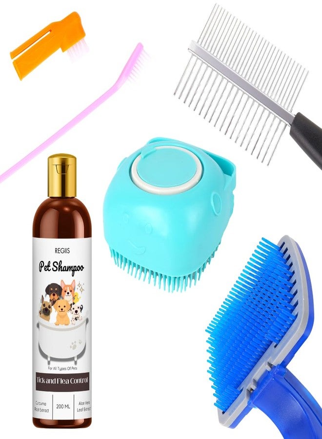 شامبو للحيوانات الأليفة للكلاب، لمكافحة القراد والبراغيث، 200 مل (عبوة من 5 قطع) - Image 1